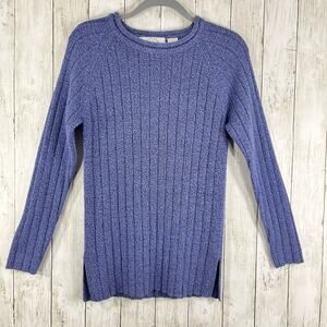 Lauren Brooke Knit Ribbed Long Sleeve Round Neck Soft Sweater Small
